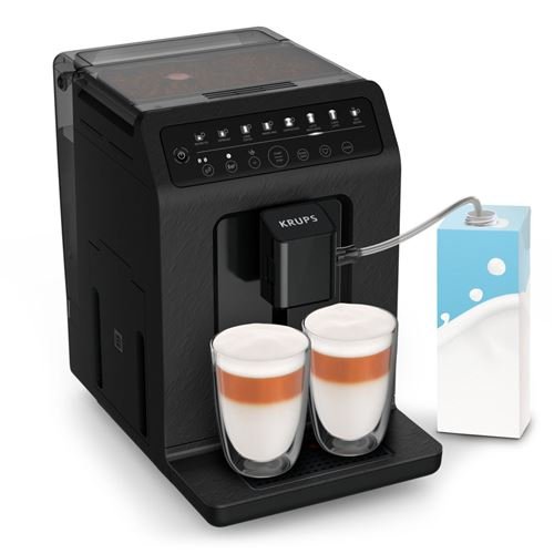 Cafetera automática para capuchino y espresso Krups Evidence Eco-Design EA897B10 de 1450 W, color negro - Imagen de 2