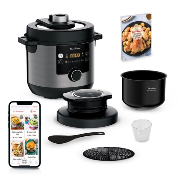 Moulinex Rapide Turbo Cuisine et Fry CE778810 1450 W Negro Multicocina - Imagen de 2
