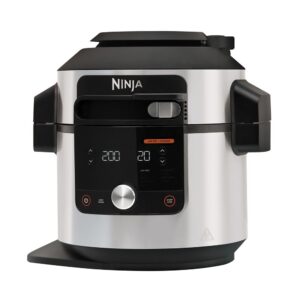 Multicocina Ninja SmartLid 12 en 1 Foodi MAX OL650EU de 1760 W, color negro y plateado